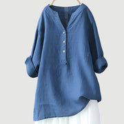 Gladyce | Longline Button-Neck Blouse