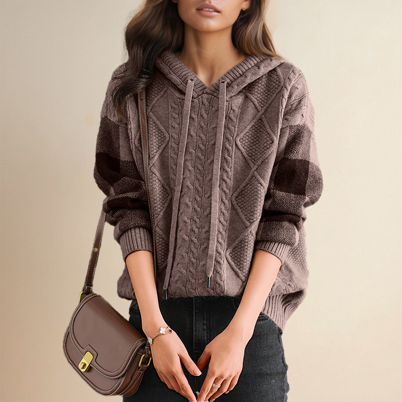 EMILY | HOODED LACE-UP HOODIE