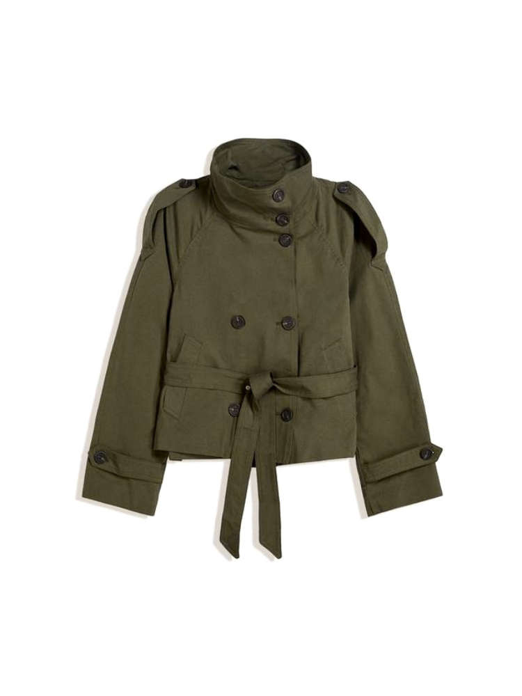 Lawanda | Belted High-Collar Jacket