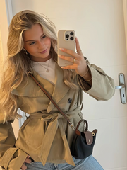 Lawanda | Belted High-Collar Jacket