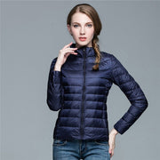 Godiva | Lightweight Waterproof Down Puffer Jacket in Beige