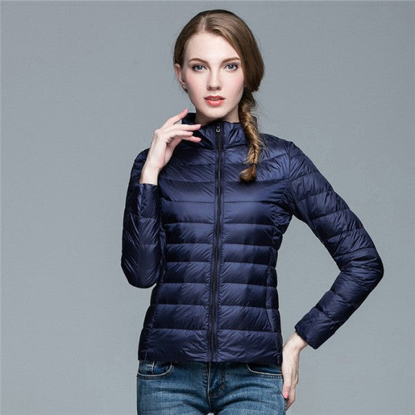 Godiva | Lightweight Waterproof Down Puffer Jacket in Beige