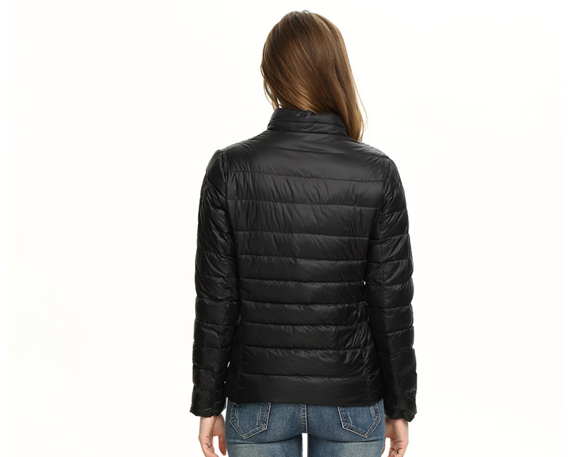 Godiva | Lightweight Waterproof Down Puffer Jacket in Black