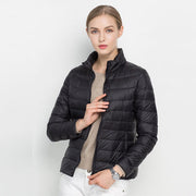 Godiva | Lightweight Waterproof Down Puffer Jacket in Navy