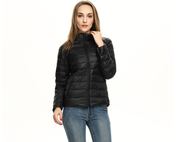 Godiva | Lightweight Waterproof Down Puffer Jacket in Black