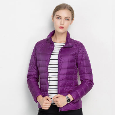 Godiva | Lightweight Waterproof Down Puffer Jacket in Navy