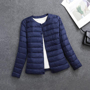 Rosamund | Lightweight Round-Neck Padded Jacket in Cherry Blossom Pink