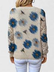 Raizel | Floral Open-Knit Jumper