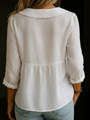 Mayola | Rounded-Collar Button Shirt