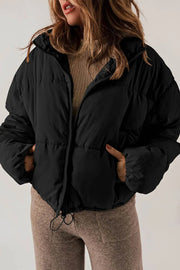 Oleta | Hooded Cropped Zip Jacket