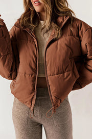 Oleta | Hooded Cropped Zip Jacket