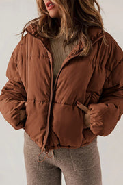 Oleta | Hooded Cropped Zip Jacket