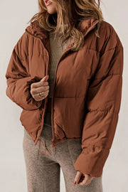 Oleta | Hooded Cropped Zip Jacket