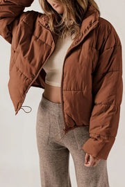 Oleta | Hooded Cropped Zip Jacket