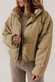 Oleta | Hooded Cropped Zip Jacket