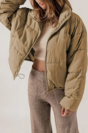Oleta | Hooded Cropped Zip Jacket