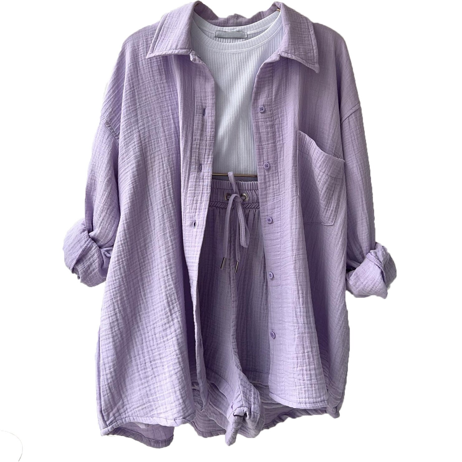 SUZY | BUTTON-FRONT V-NECK CO-ORD SET