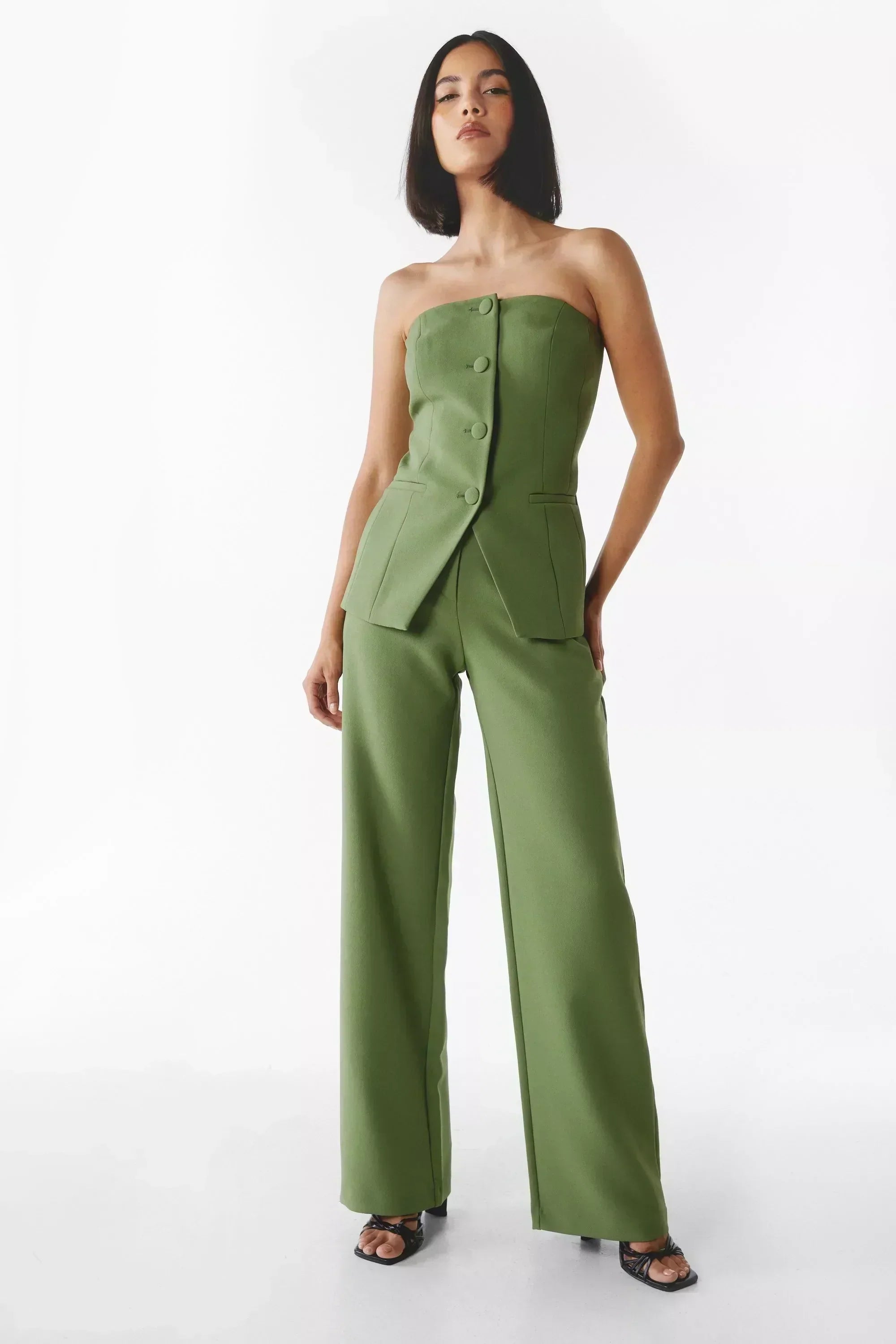 BRIA | BUTTON-FRONT SLEEVELESS CO-ORD SET