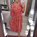 LILLIA | PRINTED V-NECK DRESS