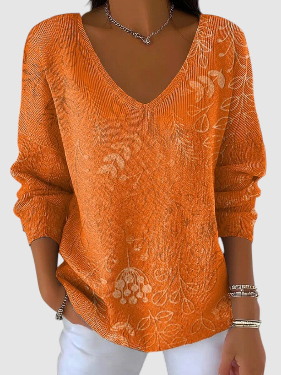 ISA | PRINTED V-NECK SKIRT