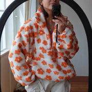 Kylene | Floral Half-Zip Sweatshirt
