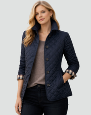 Lizette | Collared Quilted Button Jacket