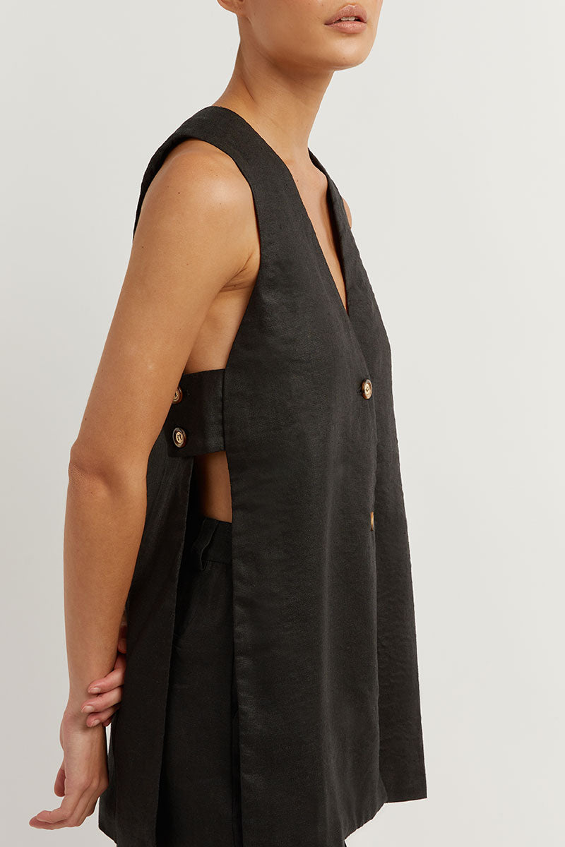 FIONA | BUTTON-FRONT SLEEVELESS CO-ORD SET
