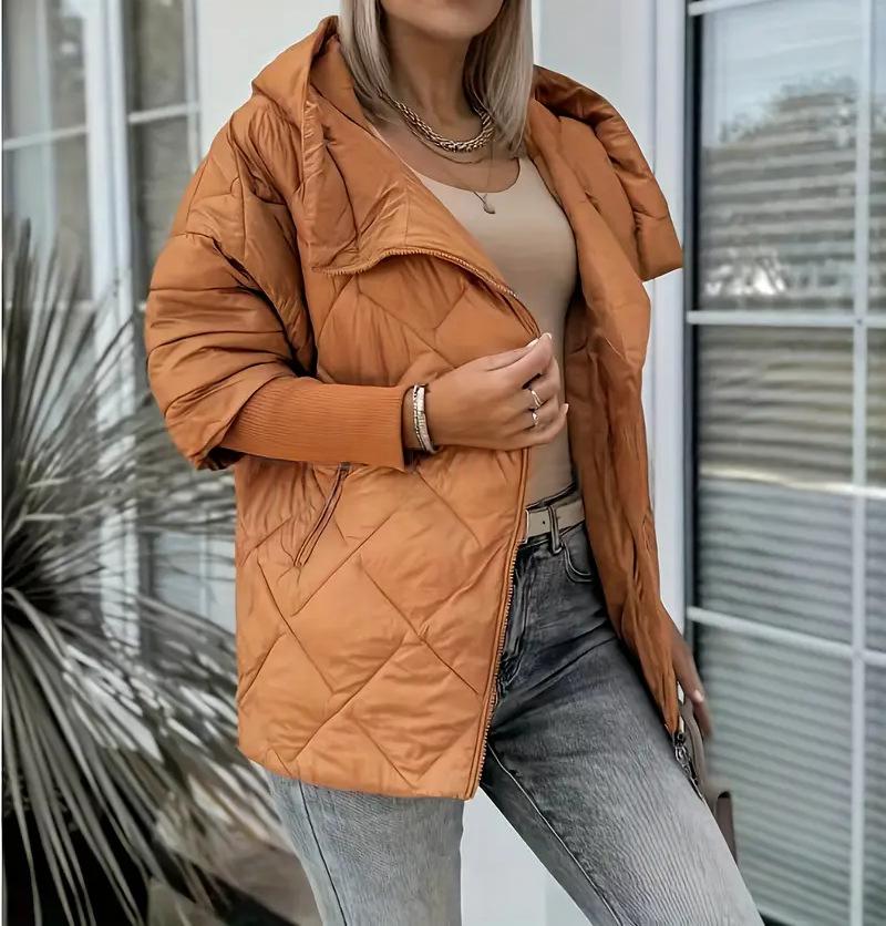 Zoie | Hooded Diamond-Quilted Jacket