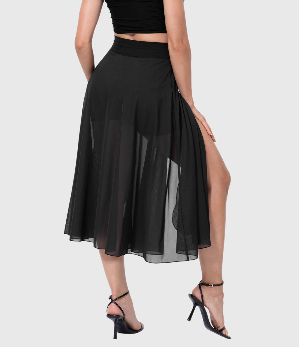 MELANIE | ELASTIC-WAIST FLOWING SKIRT