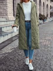 Melba | Long Hooded Quilted Coat