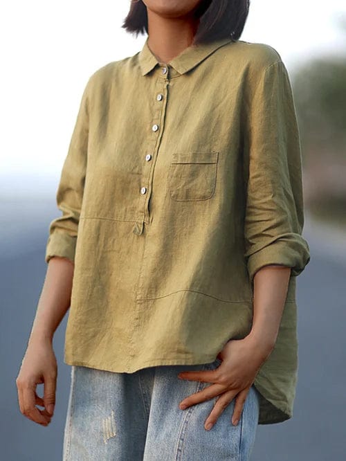 ELVIE | LONG-SLEEVE LIGHTWEIGHT BLOUSE
