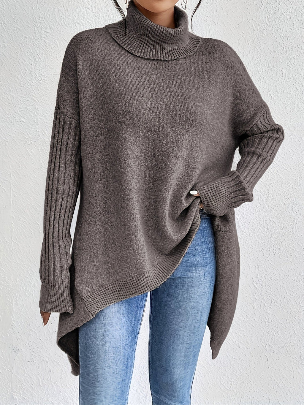 AUDREY | WRAP ROLL-NECK JUMPER