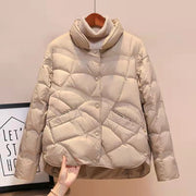 Claudette | Wave-Quilted Stand-Collar Jacket