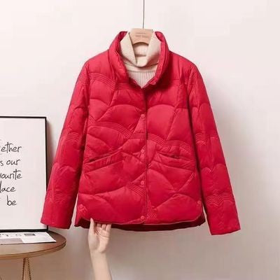 Claudette | Wave-Quilted Stand-Collar Jacket
