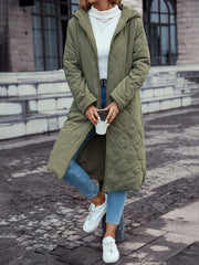 Melba | Long Hooded Quilted Coat