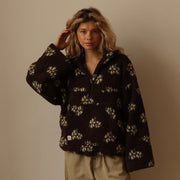 Kylene | Floral Half-Zip Sweatshirt