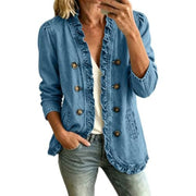Raeann | Double-Breasted Denim Jacket