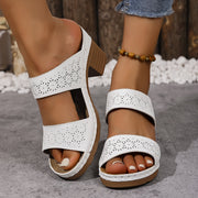 Zaneta | Cut-Out Block-Heel Sandals