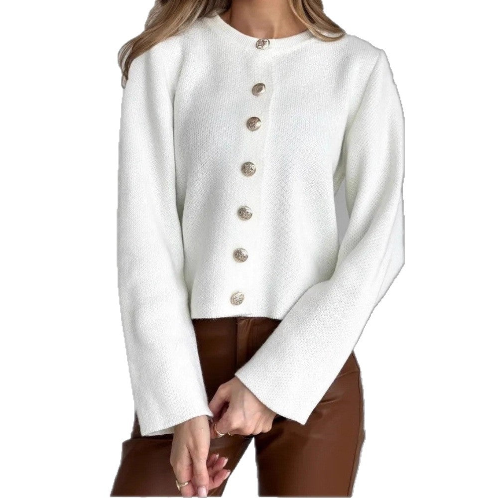Chasidy | Round-Neck Button Cardigan