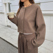 Jacklyn | Round-Neck Button Jacket
