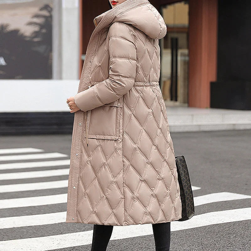 Idella | Long Diamond-Quilted Coat