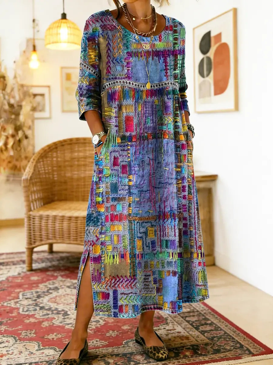 Eliana | Midi Printed Dress