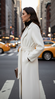 Vonda | Double-Breasted Belted Coat