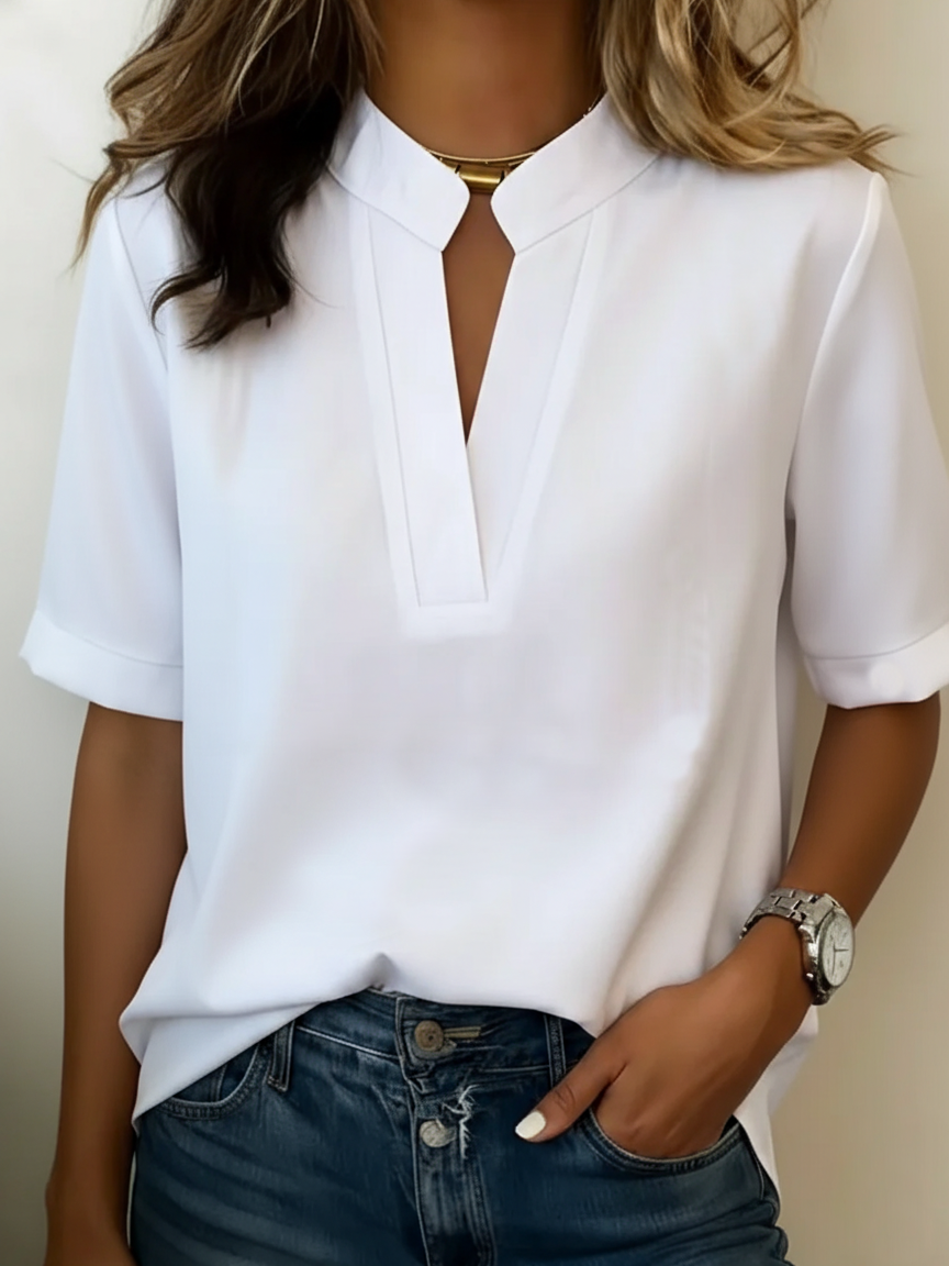 Lashell | Keyhole-Neck Blouse