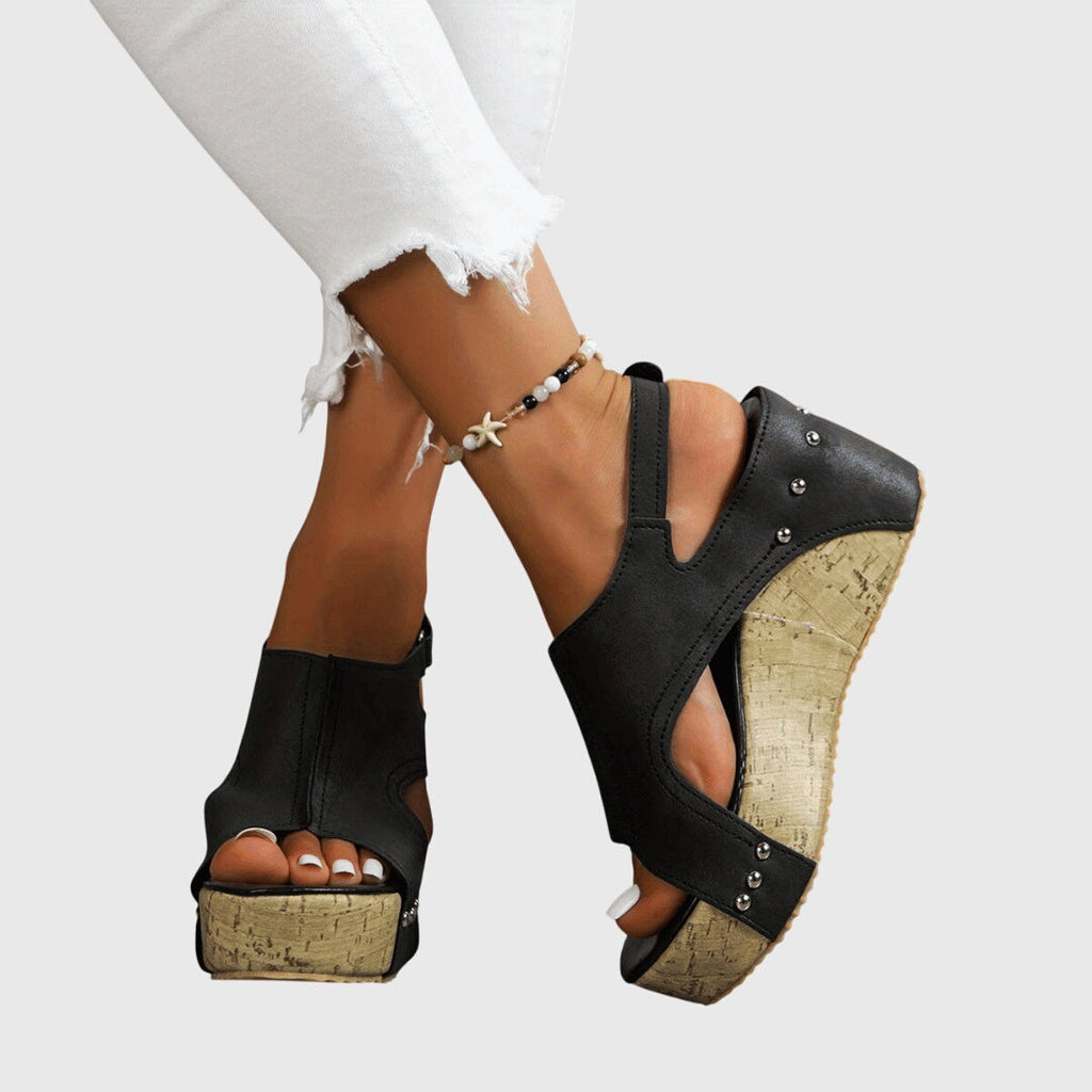 LUCINDA | LEATHER LIGHTWEIGHT SANDALS