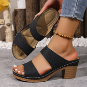 Zaneta | Cut-Out Block-Heel Sandals
