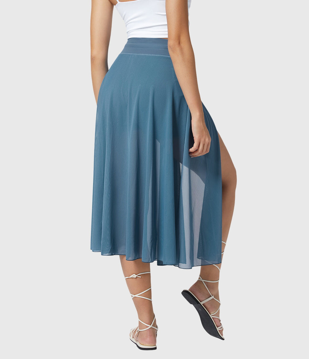 MELANIE | ELASTIC-WAIST FLOWING SKIRT