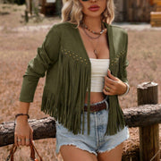 Giuliana | Fringed Open-Front Jacket