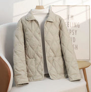 Lesa | Diamond-Quilted Zip Jacket