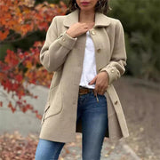 Judie | Point-Collar Button Jacket
